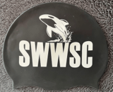 Black swim caps